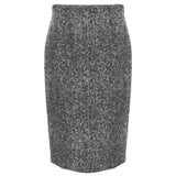 Michael Kors Collection luxurious pencil skirt in a black and white tweed