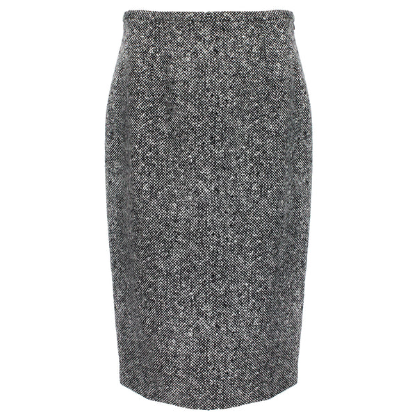 Michael Kors Collection luxurious pencil skirt in a black and white tweed
