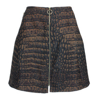Stella McCartney luxurious mini skirt in a crocodile patterned Jacquard fabric