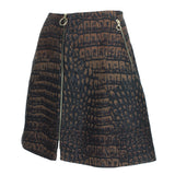 Stella McCartney luxurious mini skirt in a crocodile patterned Jacquard fabric