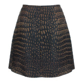 Stella McCartney luxurious mini skirt in a crocodile patterned Jacquard fabric