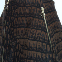 Stella McCartney luxurious mini skirt in a crocodile patterned Jacquard fabric