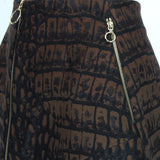 Stella McCartney luxurious mini skirt in a crocodile patterned Jacquard fabric
