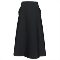 The Row elegant A-line skirt in a woven slub textured silk blend fabric