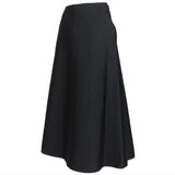 The Row elegant A-line skirt in a woven slub textured silk blend fabric