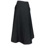 The Row elegant A-line skirt in a woven slub textured silk blend fabric