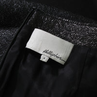 3.1 Phillip Lim mini skirt in a shimmering onyx textured&nbsp;lambs leather&nbsp;