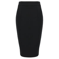 Thomas Wylde luxurious pencil skirt in a black twill fabric