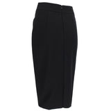 Thomas Wylde luxurious pencil skirt in a black twill fabric