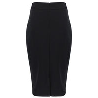 Thomas Wylde luxurious pencil skirt in a black twill fabric