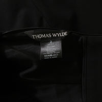 Thomas Wylde luxurious pencil skirt in a black twill fabric