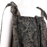 Thomas Wylde skull patterned babydoll dress in black silk crepe