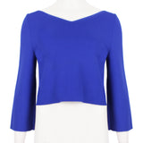 A Stella McCartney finely knit cropped top in royal blue