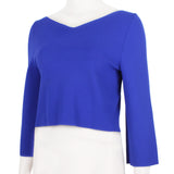 A Stella McCartney finely knit cropped top in royal blue