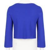 A Stella McCartney finely knit cropped top in royal blue