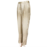 The Row satin trousers in a fine linen and silk blend