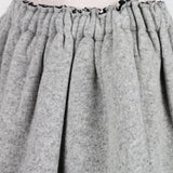 Julien David bubble skirt in a luxurious marl grey wool