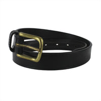 Erdem bridle leather belt in black with a brass tone buckle