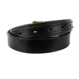 Erdem bridle leather belt in black with a brass tone buckle