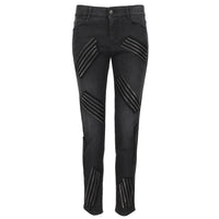 Stella McCartney slim-fitting jeans in a charcoal grey denim with zip appliqué