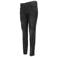 Stella McCartney slim-fitting jeans in a charcoal grey denim with zip appliqué