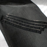 Stella McCartney slim-fitting jeans in a charcoal grey denim with zip appliqué