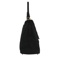 Thomas Wylde black suede skull studded shoulder bag handbag