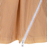 Jil Sander neon orange and white striped skirt in a regimental stripe pattern