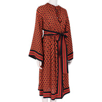 Michael Kors runway collection silk crepe kimono dress in a cube pattern