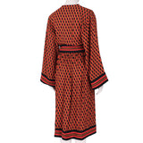 Michael Kors runway collection silk crepe kimono dress in a cube pattern