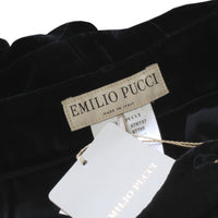 Emilio Pucci Black Velvet Trousers wide leg