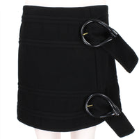 JW Anderson black skirt with exaggerated buckle detailing