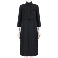 Nina Ricci dress in a black cotton poplin fabric