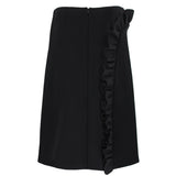 Simone Rocha black neoprene skirt with ruffle and beading detail