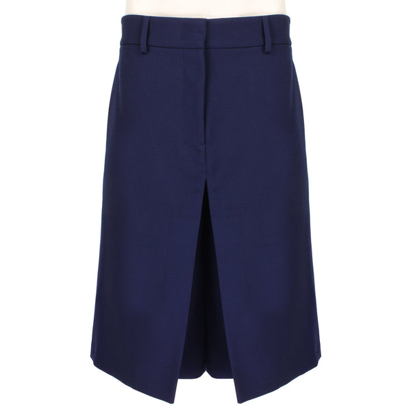 Jil Sander luxurious extra wide leg shorts in a navy blue wool fabric 