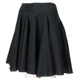 Alaia silk plume skirt in a black silk satin fabric