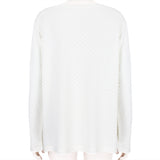 Alaia technical knitwear in white