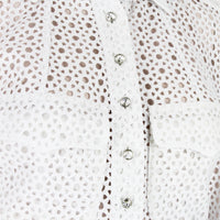 Alaia luxurious macrame jacket in white