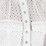 Alaia luxurious macrame jacket in white