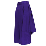 Dries Van Noten calf-length skirt in an indigo cotton fabric
