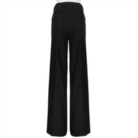 Dries Van Noten luxurious wide leg black trousers