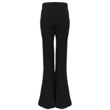 Ellery flared trousers in a black crepe fabric