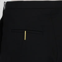 Ellery luxurious trousers in black twill wool deep tuck pleat