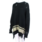 Maison Mihara Yasuhiro black and beige elongated knitwear
