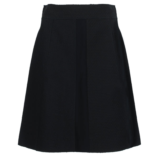 Proenza Schouler luxurious monochrome cotton floral jacquard skirt