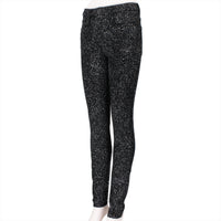 Proenza Schouler skinny fit jeans in a black and white speckled pattern