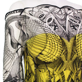 Alexander McQueen exquisite tattoo dress black yellow collectors item