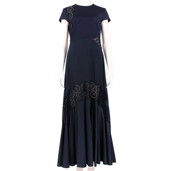 Stella McCartney luxurious maxi-dress in a midnight blue fabric
