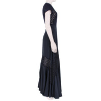 Stella McCartney luxurious maxi-dress in a midnight blue fabric