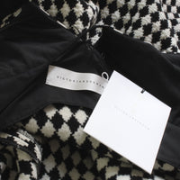Victoria Beckham Camil bubble midi dress in black and white jacquard